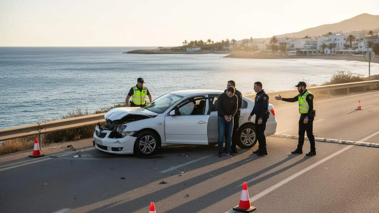  Detingut a l&rsquo;Ametlla de Mar per saltar un control policial amb ordre de prohibici&oacute; de conduir &mdash; Imagen generada por IA 