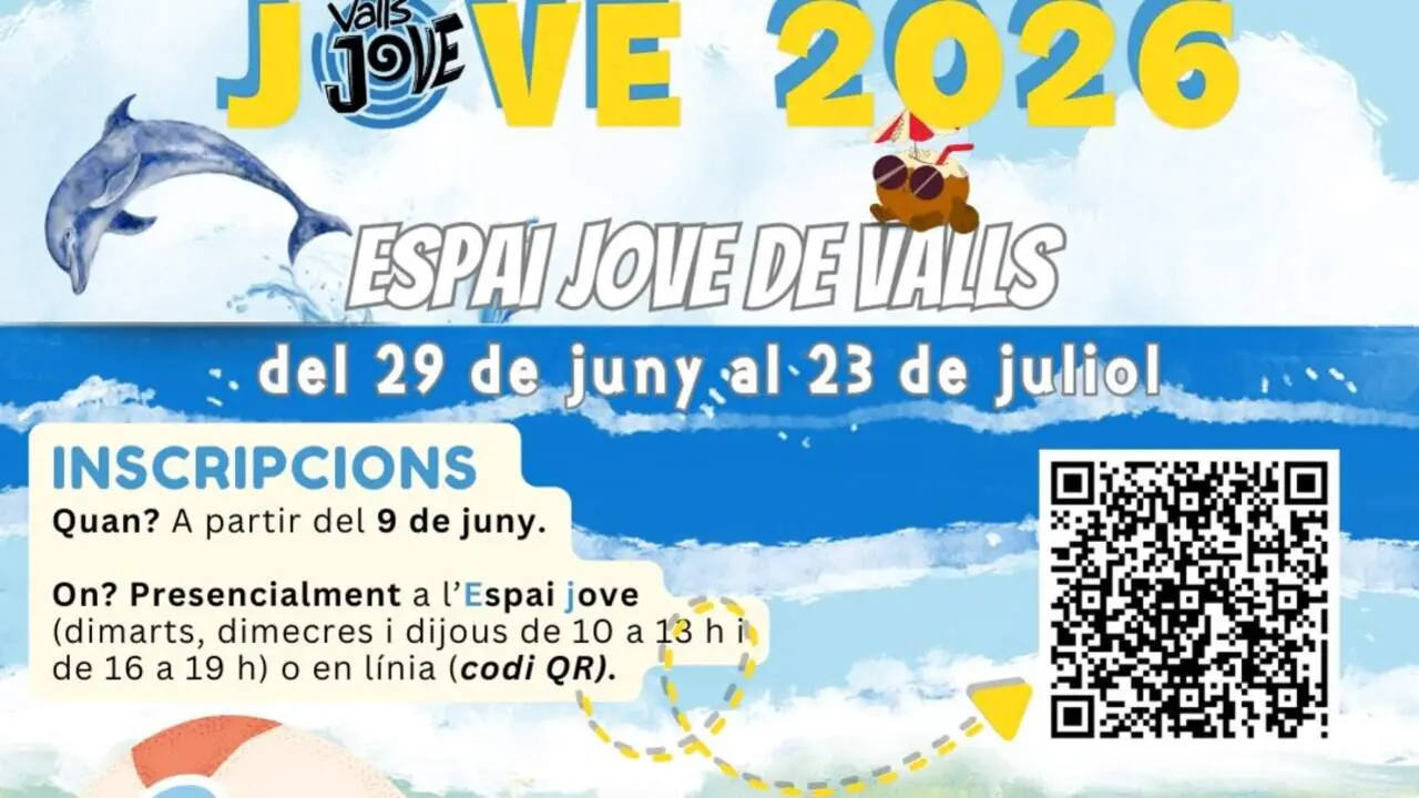  Inscripcions obertes per a l&rsquo;Estiu Actiu Jove 2026 a Valls amb activitats presencials i en l&iacute;nia de juny a juliol &mdash; Imagen de la Fuente 