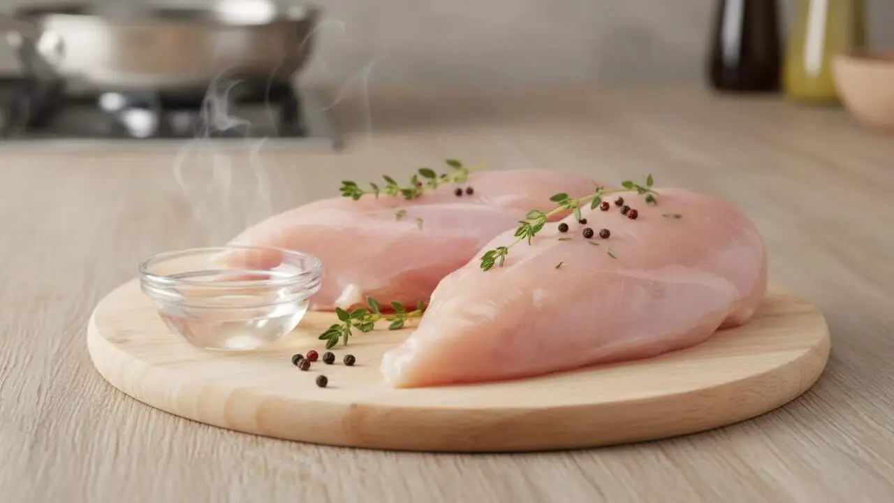  Pit de pollastre fregit tendre i gust&oacute;s amb vinagre per aconseguir una textura suau i sabor intens a la cuina casolana &mdash; Imagen generada por IA 