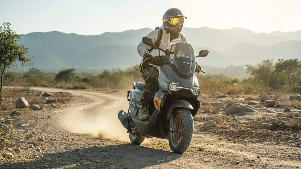  Honda Ho Ride 125 scooter trail sense carnet ideal per a aventurers amb pressupost ajustat i nom&eacute;s 1700 euros &mdash; Imagen generada por IA 