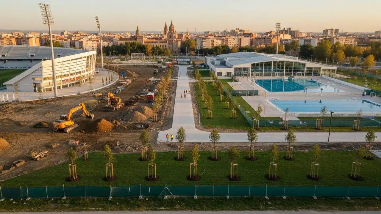 Zona verda de 18 hect&agrave;rees a Reus entre l&rsquo;estadi municipal i les piscines per un espai natural sostenible &mdash; Imagen generada por IA