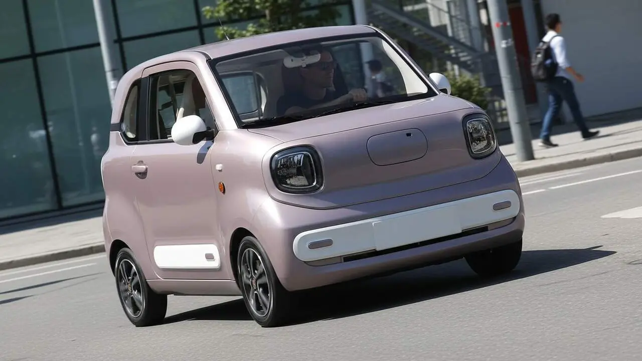  Bontu BTE05 vehicle el&egrave;ctric compacte i innovador per a la mobilitat urbana sostenible i eficient del futur &mdash; Imagen generada por IA 
