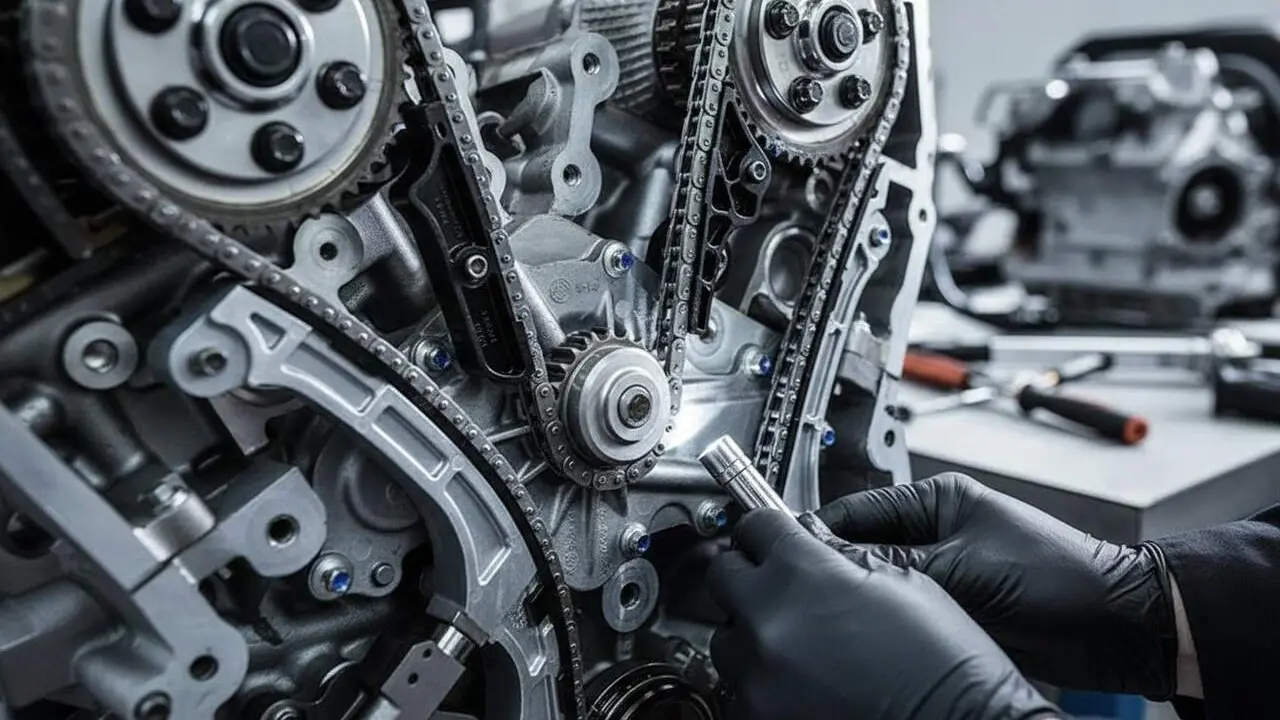 Comparativa entre cadena i correa de distribuci&oacute; per a motors: durabilitat i factors clau per al manteniment del cotxe &mdash; Imagen generada por IA