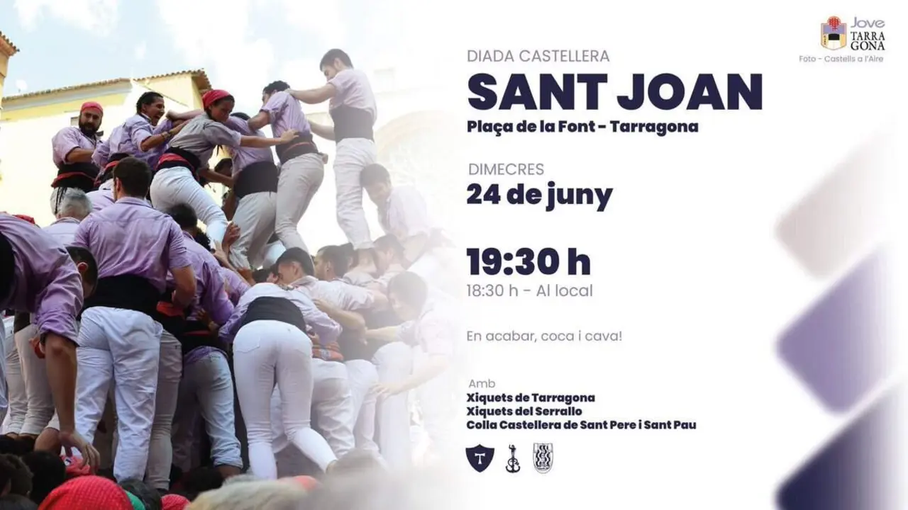 Festa de Sant Joan a la pla&ccedil;a de la Font de Tarragona amb focs i m&uacute;sica en directe per celebrar junts &mdash; Imagen de la Fuente