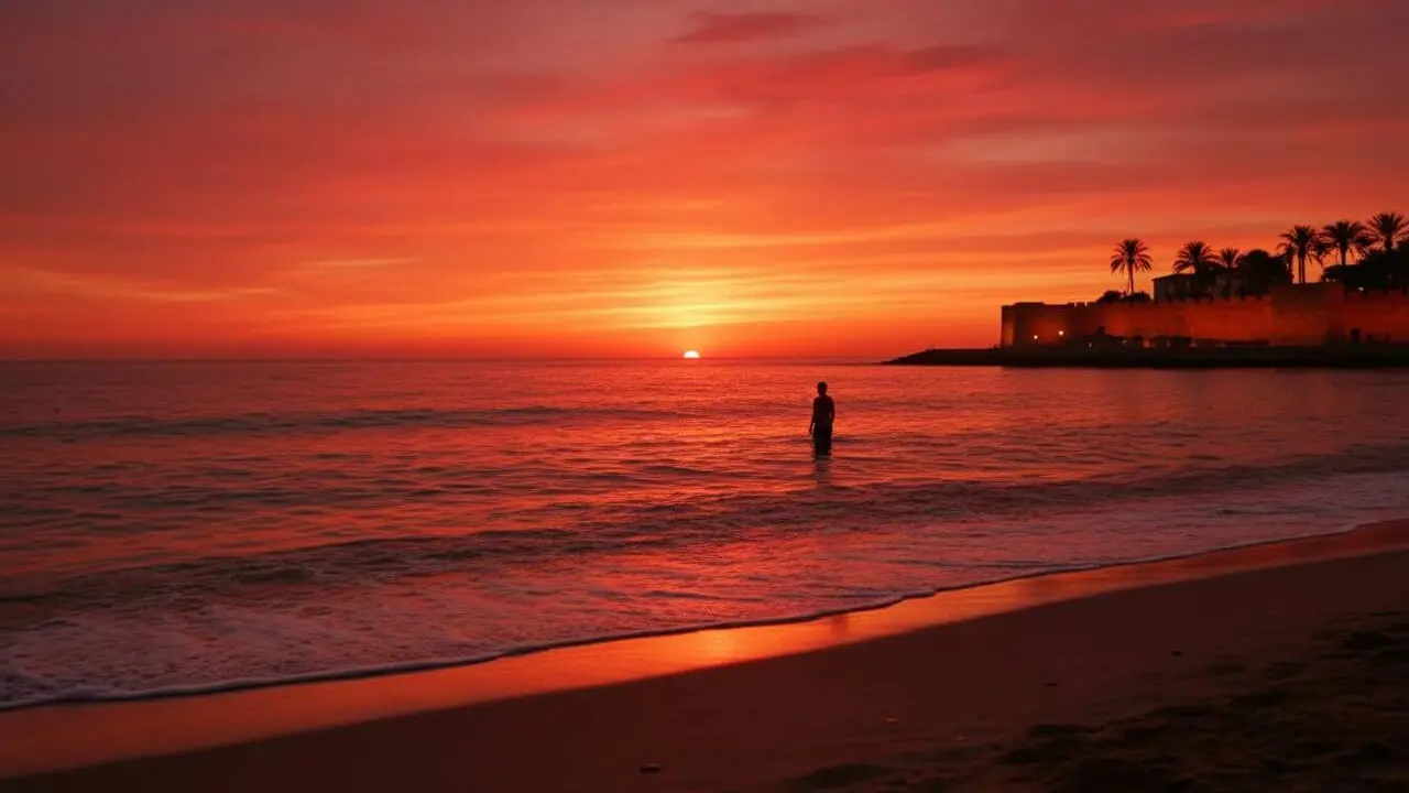  Onades de calor intens a Tarragona amb temperatures m&agrave;ximes de fins a 38 graus Celsius aquest cap de setmana &mdash; Imagen generada por IA 
