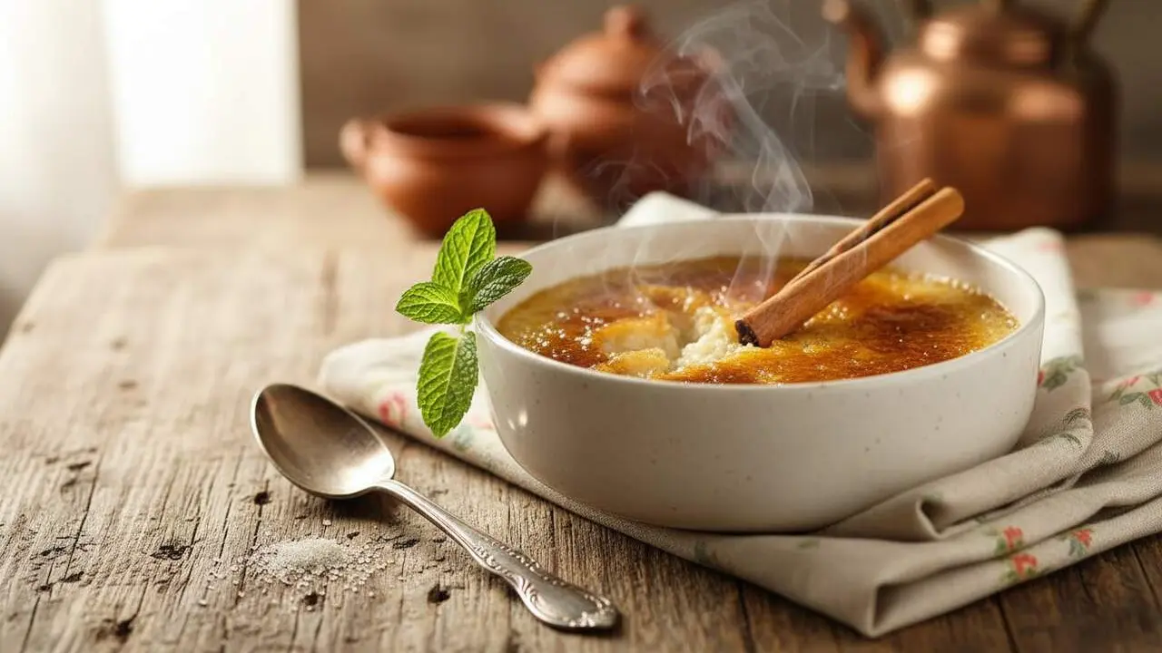  Cuiners asturians cuinant arr&ograve;s amb llet amb t&egrave;cnica tradicional d&rsquo;aigua aromatitzada per textura perfecta &mdash; Imagen generada por IA 