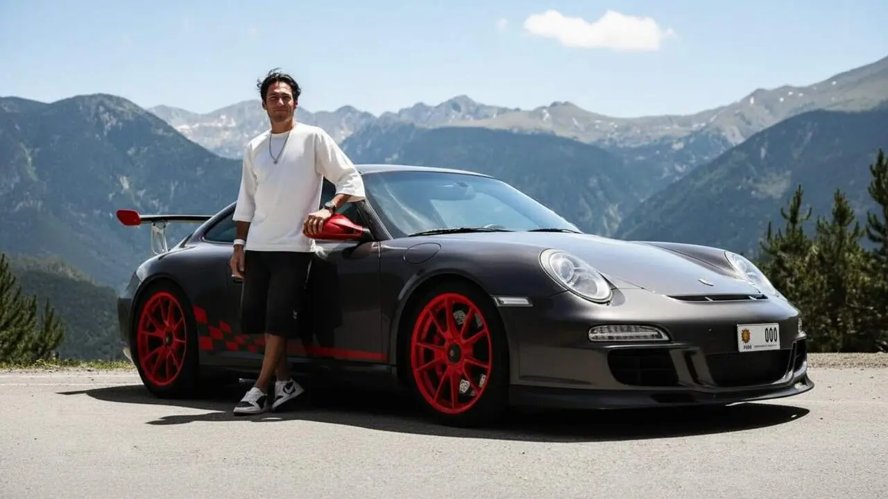 Aleix Espargar&oacute; amb el seu exclusiu Porsche 911 997 GT3 RS 3.8, un veritable unicorn per als amants de la conducci&oacute; esportiva &mdash; Imagen generada por IA 