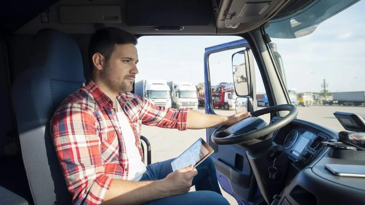  Formaci&oacute; en l&iacute;nia obligat&ograve;ria per a camioners segons el nou BOE amb canvis en normes de transport i seguretat &mdash; Imagen generada por IA 