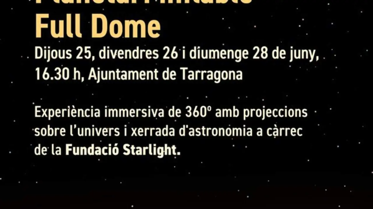  Planetari inflable 360 graus a Tarragona per viure un eclipsi i una experi&egrave;ncia immersiva de l&rsquo;univers &mdash; Imagen de la Fuente 