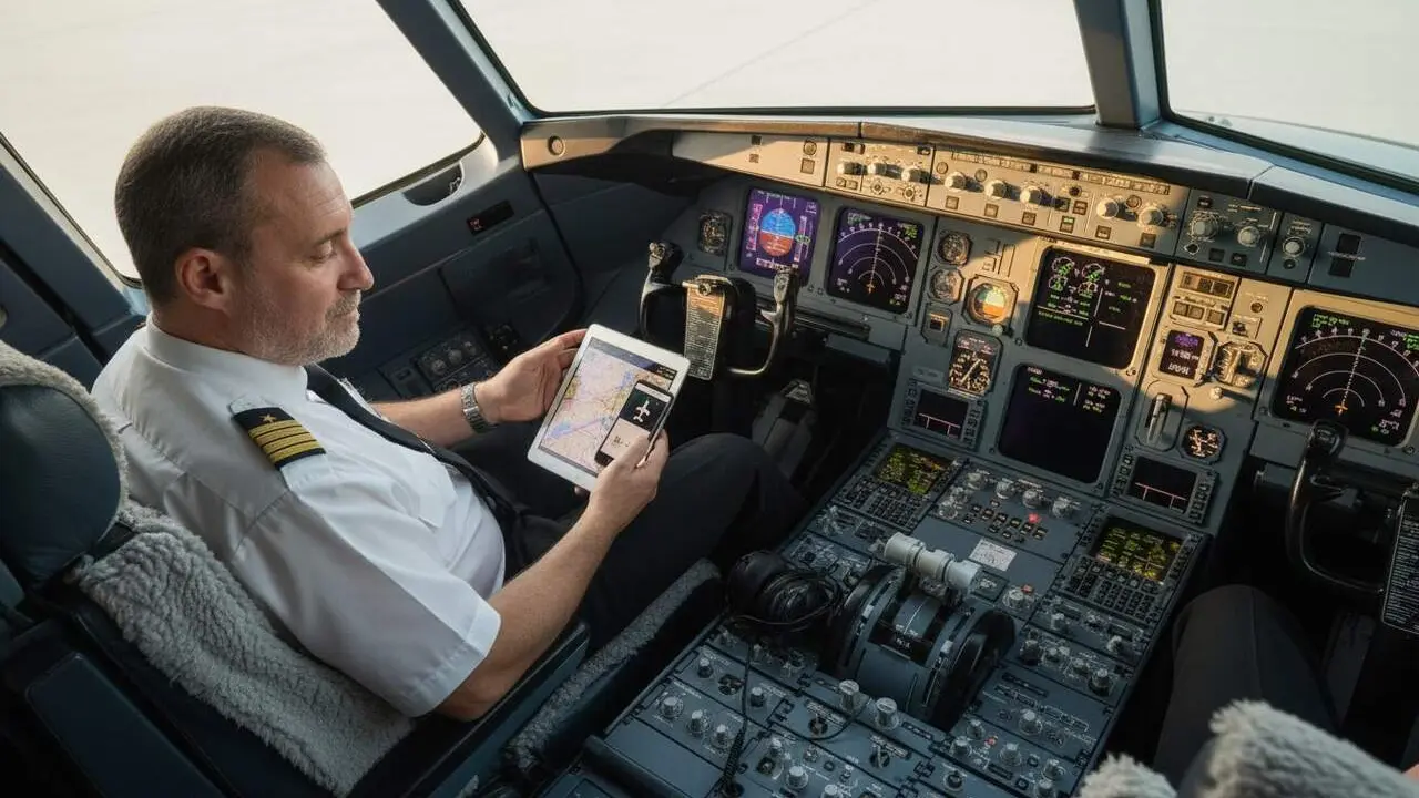  Passatgers activant el mode avi&oacute; en un vol Iberia per garantir la seguretat i evitar interfer&egrave;ncies electr&ograve;niques a l&rsquo;avi&oacute; &mdash; Imagen generada por IA 