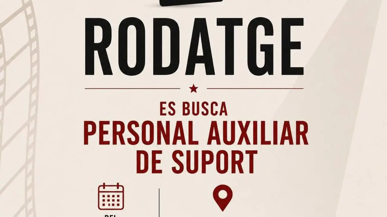  Convocat&ograve;ria per a ajudants en el rodatge d'una pel&middot;l&iacute;cula internacional del 13 al 17 de juliol amb inscripci&oacute; per correu electr&ograve;nic &mdash; Imagen de la Fuente 