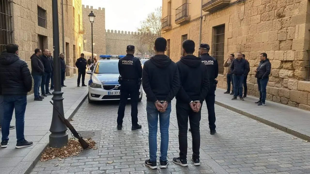 Detenci&oacute; a Tarragona de dos homes joves per una discussi&oacute; amb arma d&rsquo;aire comprimit en espais p&uacute;blics &mdash; Imagen generada por IA