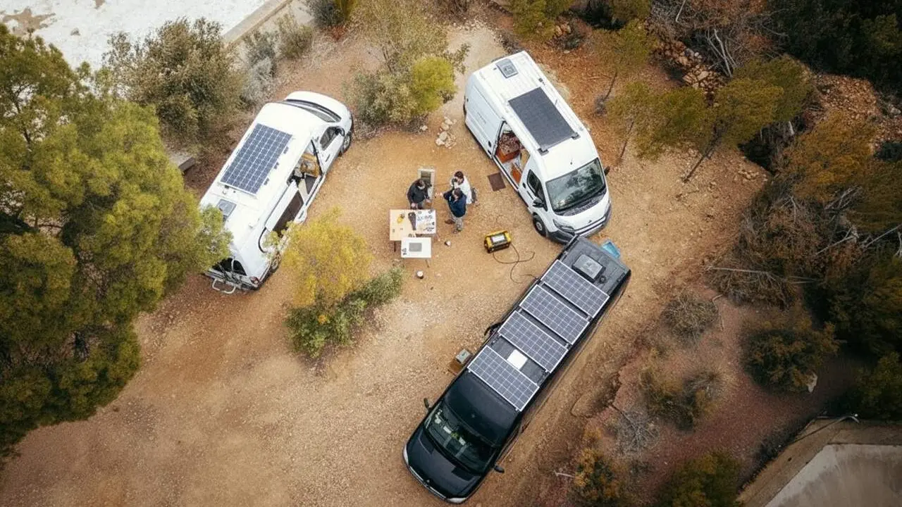  Compra de bateries port&agrave;tils per a campers despr&eacute;s de les noves exig&egrave;ncies de la ITV per garantir energia fiable i inspecci&oacute; superada &mdash; Imagen generada por IA 