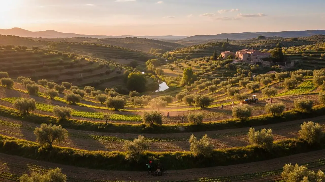  Agricultors i gestors de Terres de l&rsquo;Ebre i Priorat reben 3 milions d&rsquo;euros per refor&ccedil;ar els sistemes agroforestals sostenibles &mdash; Imagen generada por IA 