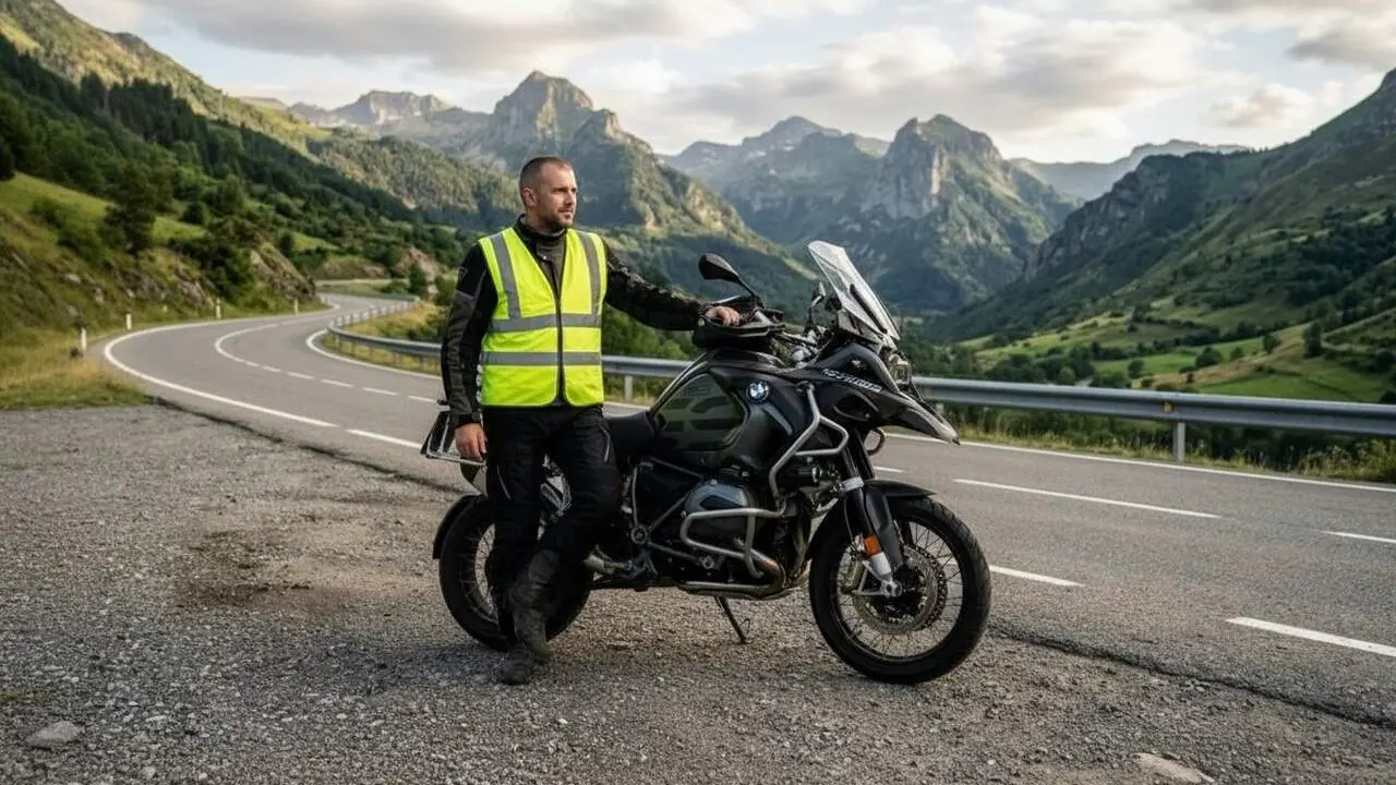 Motocicletes amb armilla reflectant obligat&ograve;ria a la carretera i altres canvis normatius importants aquesta setmana &mdash; Imagen generada por IA