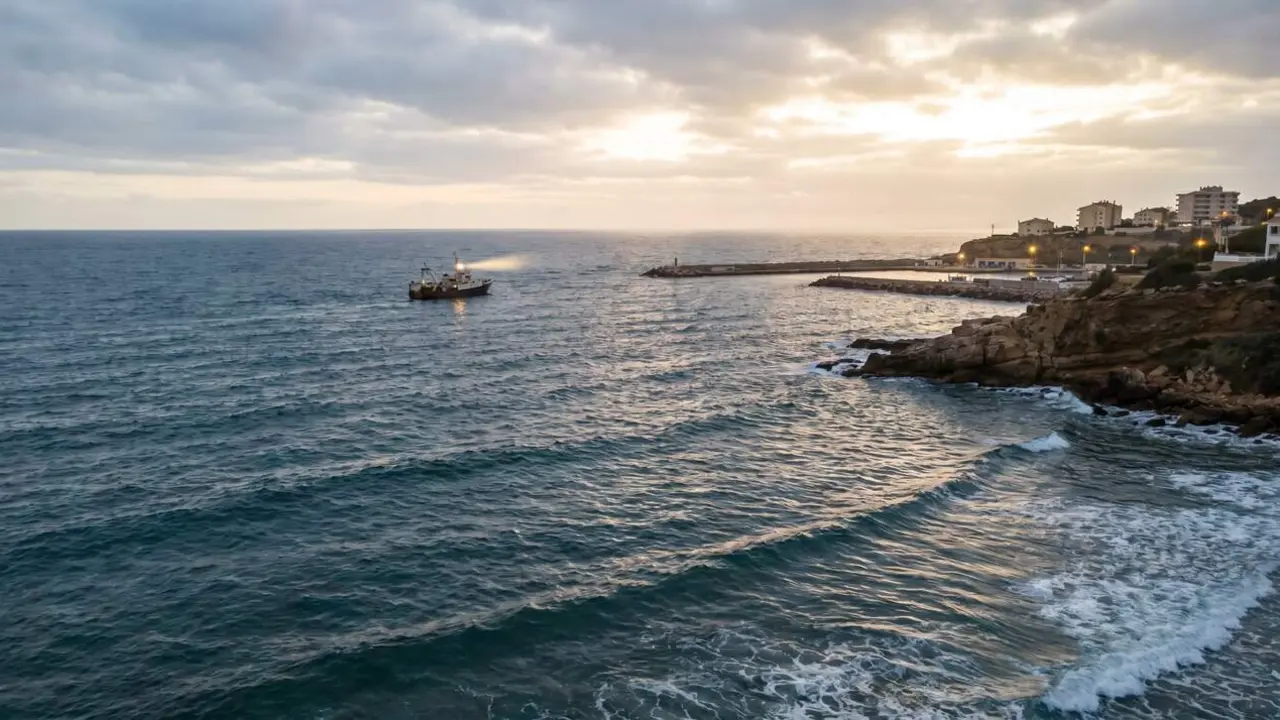  Imatge destacada del terratr&egrave;mol de magnitud 2,7 registrat a 5 km de profunditat davant la costa de Tarragona &mdash; Imagen generada por IA 