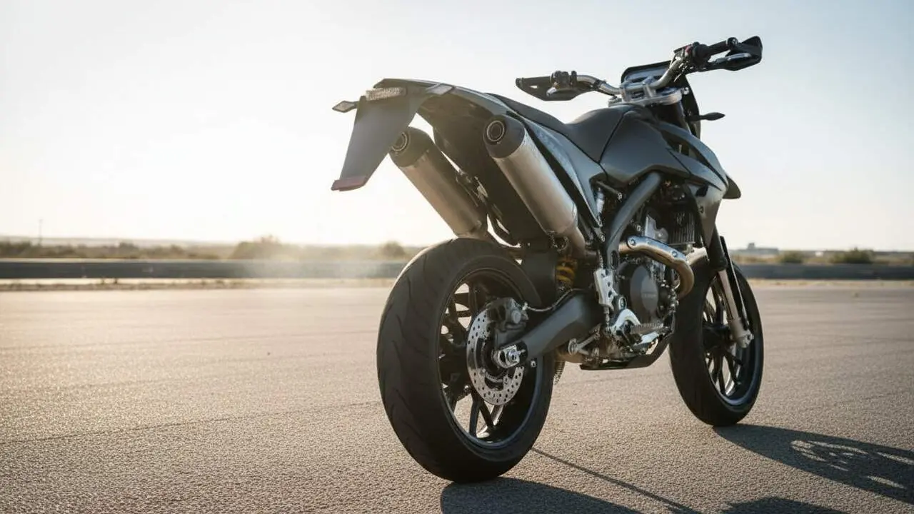  La nova Vent D&eacute;rapage Black Edition en negre, edici&oacute; limitada de 100 motos supermotard per a carnets de cotxe &mdash; Imagen generada por IA 