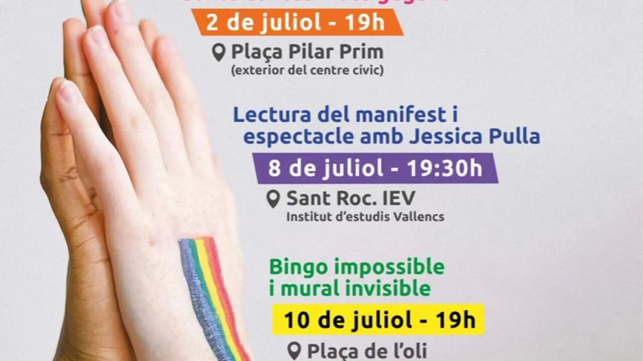  Manifestaci&oacute; de Valls per la diversitat i els drets del col&middot;lectiu LGTBIQ+ amb activitats culturals i educatives obertes a tothom &mdash; Imagen de la Fuente 