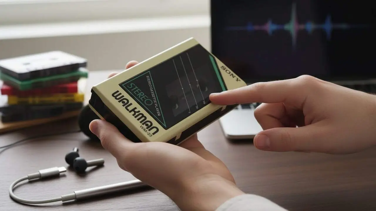 El Walkman torna als or&iacute;gens amb Bluetooth i USB-C combinant tecnologia moderna i nost&agrave;lgia musical despr&eacute;s de 47 anys &mdash; Imagen generada por IA