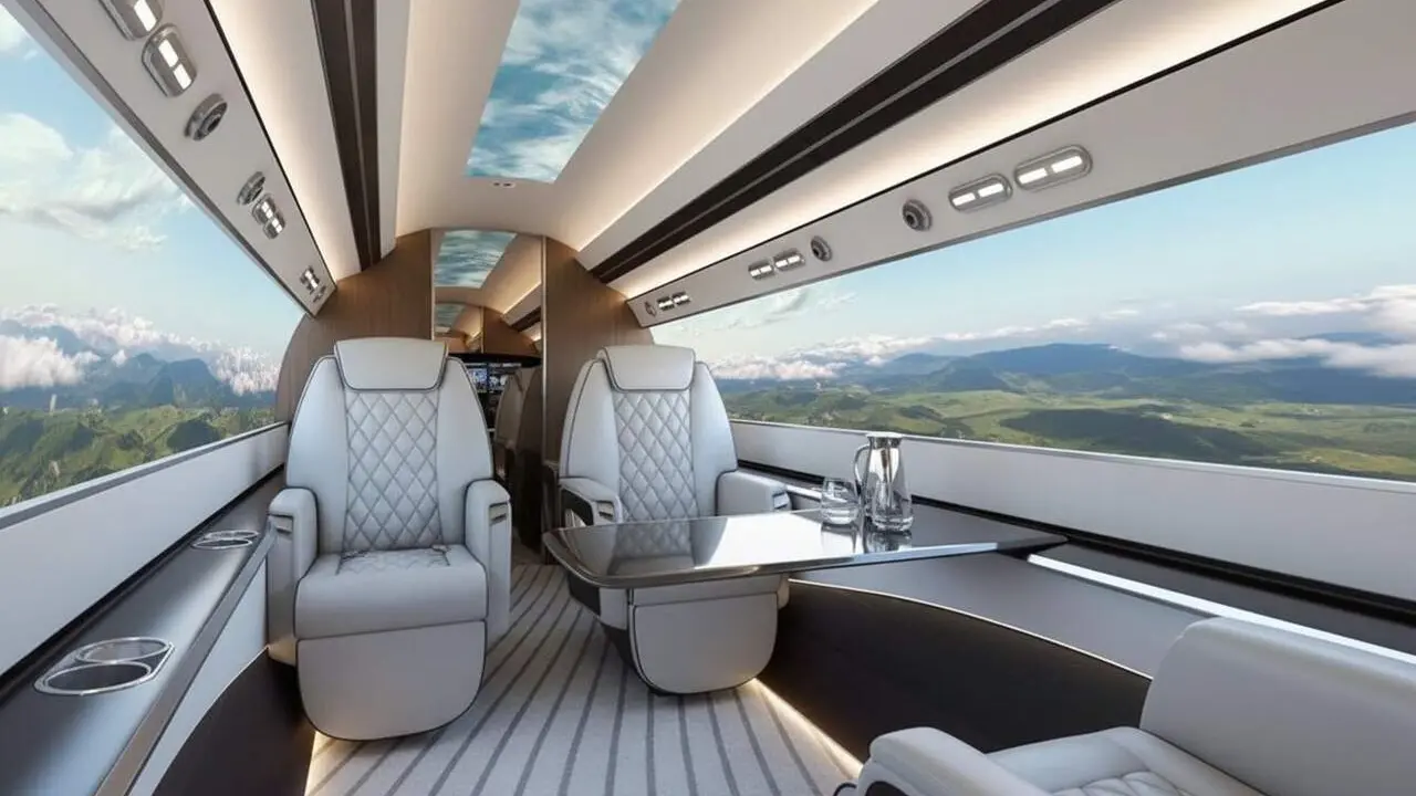 El Phantom 3500 d&rsquo;Otto Aerospace revoluciona l&rsquo;aviaci&oacute; amb jet privat sense finestres, consum redu&iuml;t i cabina futurista amb pantalles gegants &mdash; Imagen generada por IA