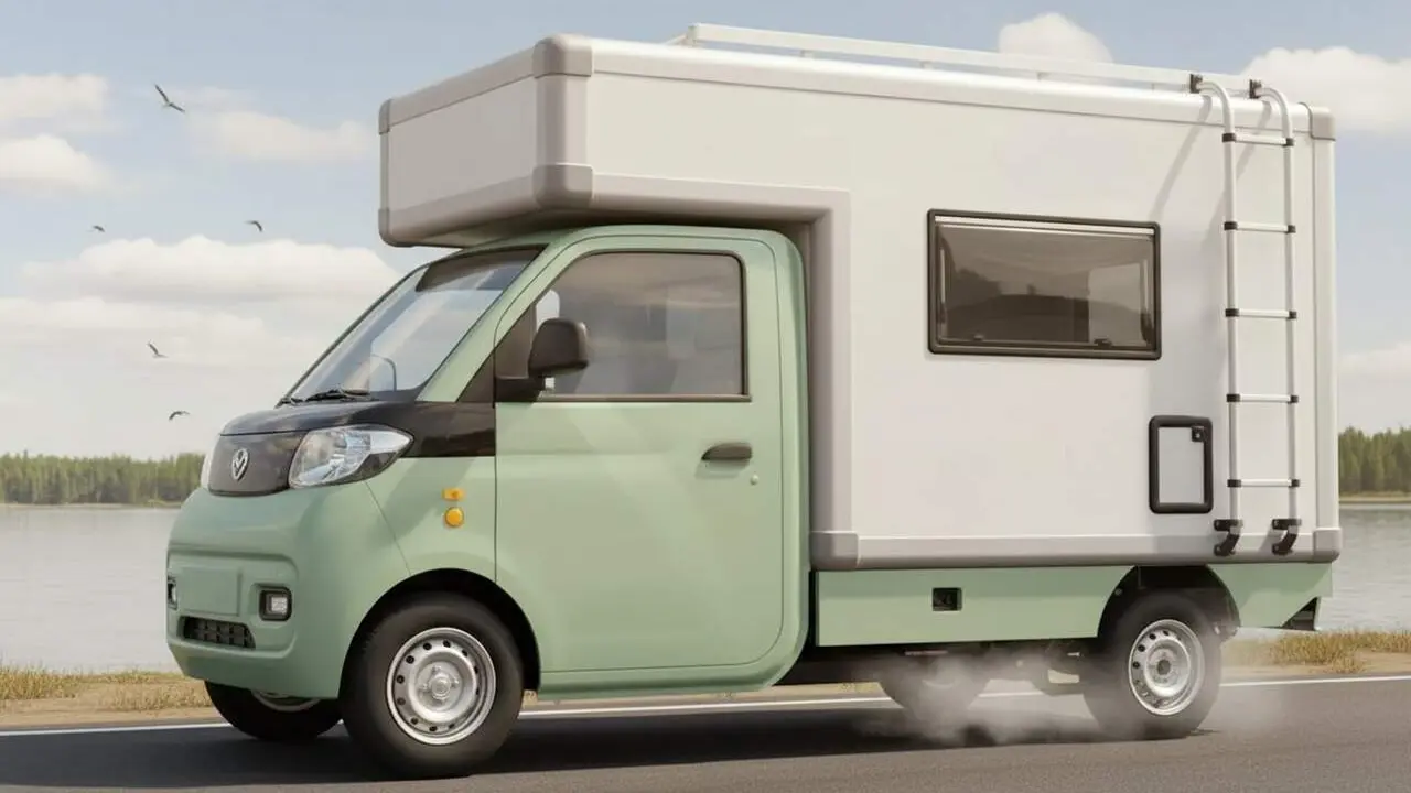  La nova furgoneta camper el&egrave;ctrica ARI 458 Pro a un preu accessible de 25.530 euros amb gran autonomia i caracter&iacute;stiques innovadores &mdash; Imagen generada por IA 