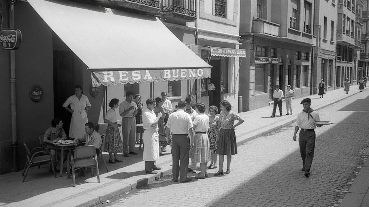 Fa&ccedil;ana emblem&agrave;tica del restaurant Buenuena a Arrasate, un pilar de la cuina tradicional basca des de 1955 abans del seu tancament &mdash; Imagen generada por IA