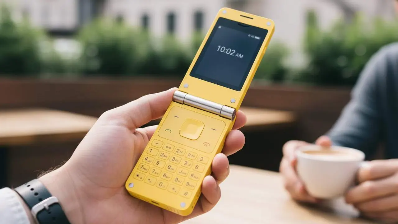  Light Flip, el tel&egrave;fon m&ograve;bil plegable amb teclat f&iacute;sic que frena l&rsquo;addicci&oacute; digital sense pantalla t&agrave;ctil ni xarxes socials &mdash; Imagen generada por IA 