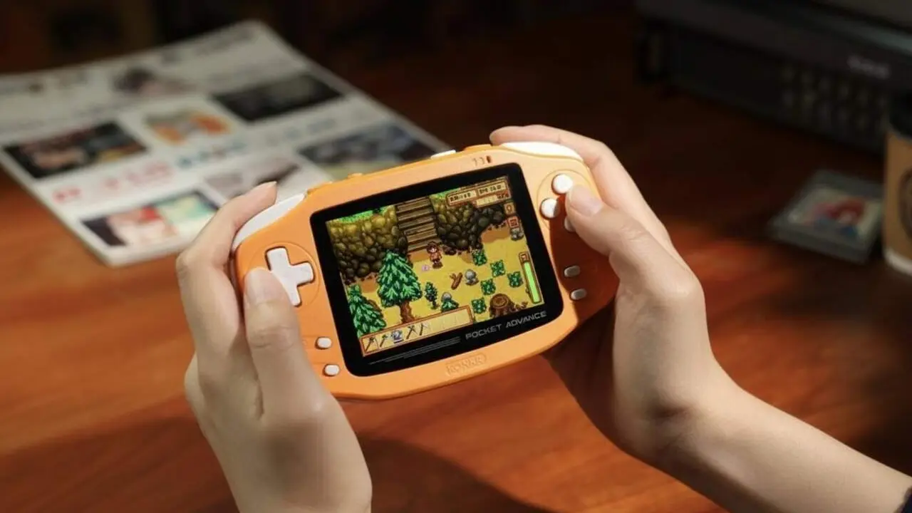  KONKR Pocket Advance consola retro compacte i moderna que reinventa la Game Boy Advance per a l'any 2026 &mdash; Imagen generada por IA 