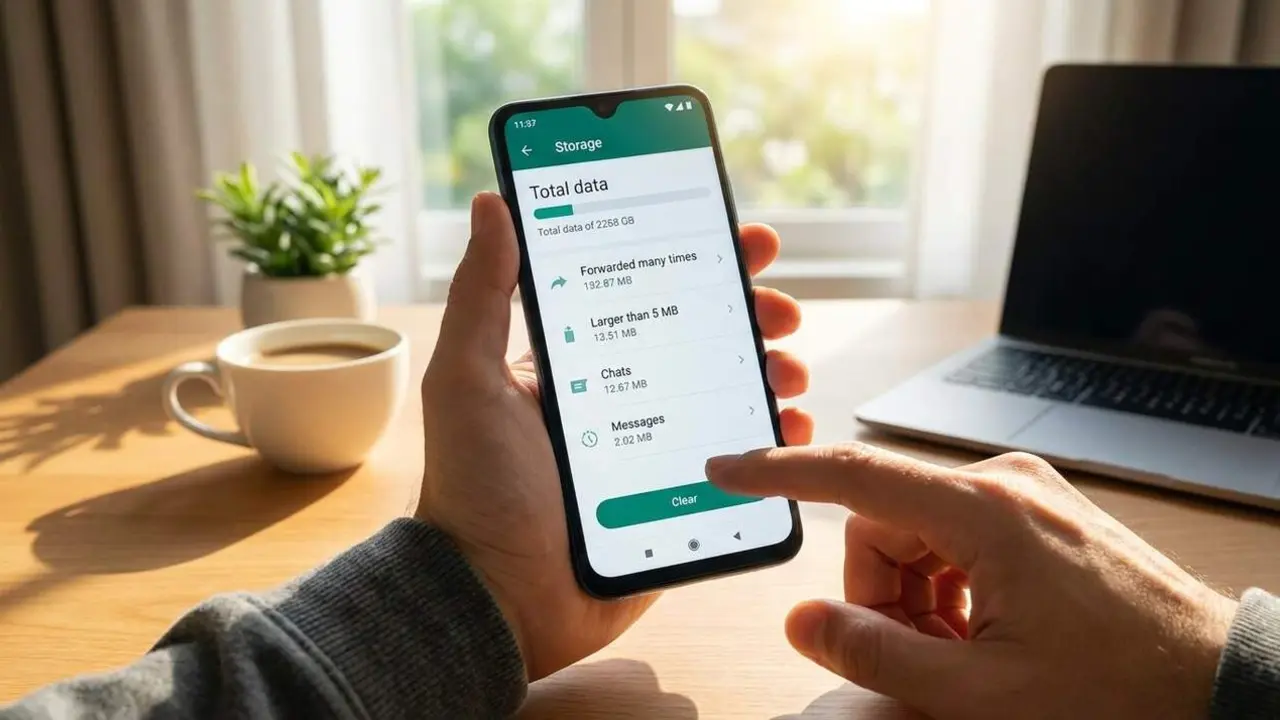  Opcions per buidar la paperera oculta de WhatsApp i alliberar espai per optimitzar el rendiment de l'aplicaci&oacute; en tel&egrave;fons amb mem&ograve;ria limitada &mdash; Imagen generada por IA 