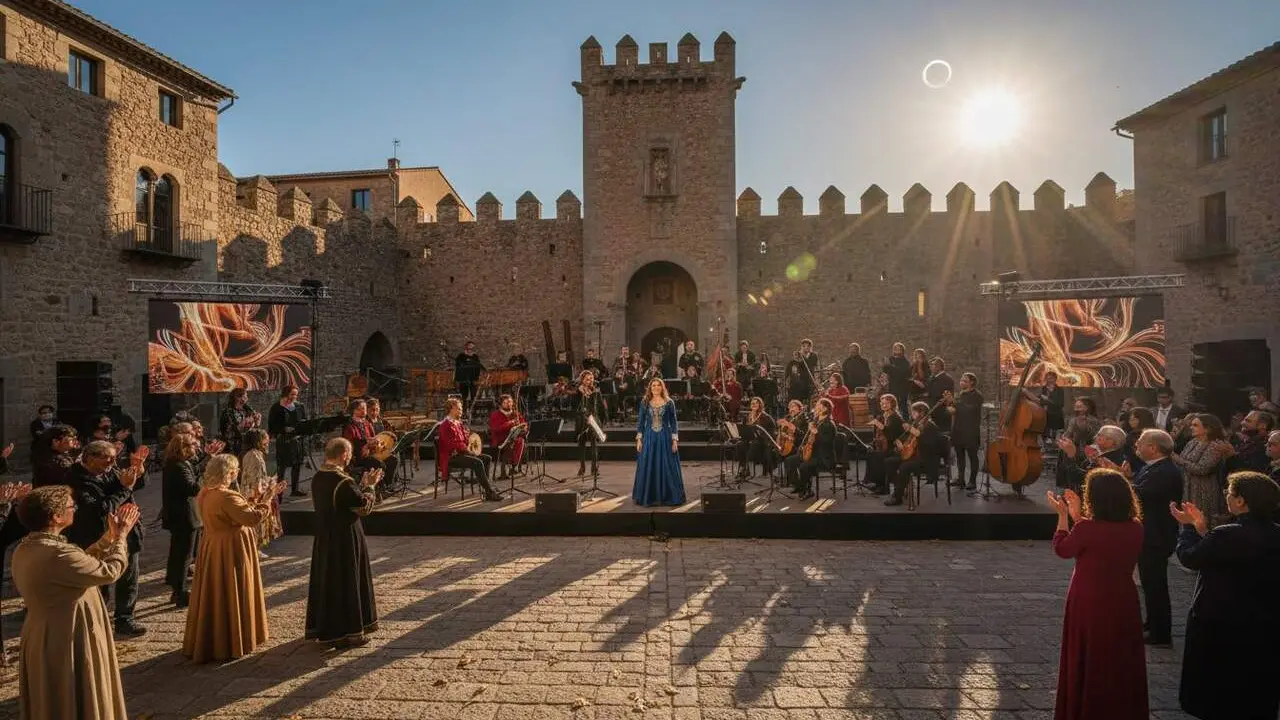 El Festival Jordi Savall vibrando con m&uacute;sica antiga en un concierto &uacute;nico en Montblanc y el Camp de Tarragona &mdash; Imagen generada por IA