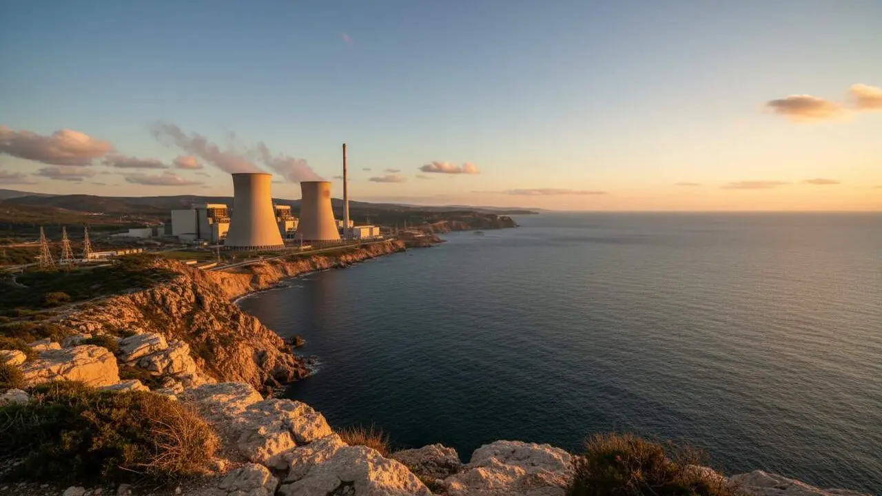  Foment del Treball reclama allargar la vida &uacute;til de les centrals nuclears d'Asc&oacute; i Vandell&ograve;s per garantir el subministrament el&egrave;ctric de Catalunya - Imagen generada por IA 