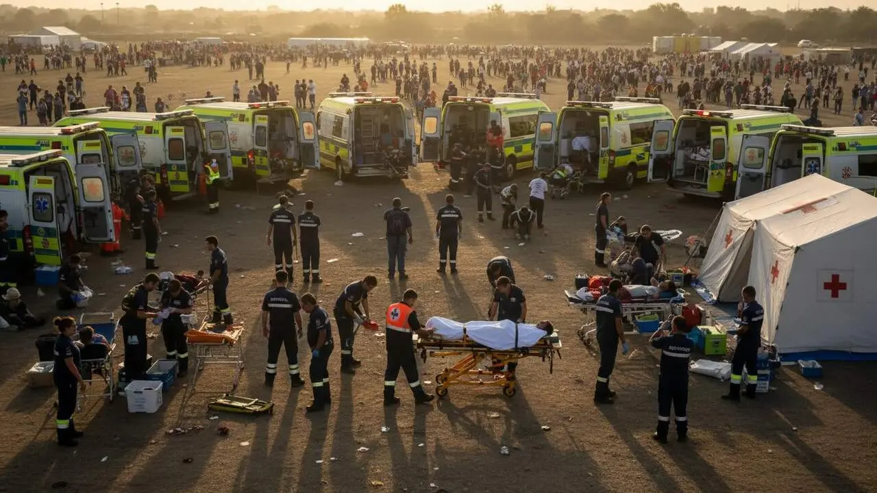  Atenci&oacute; d'emerg&egrave;ncia del SEM per 153 persones afectades per l'eclipsi solar amb 12 ambul&agrave;ncies i un cr&iacute;tic a Catalunya - Imagen generada por IA 