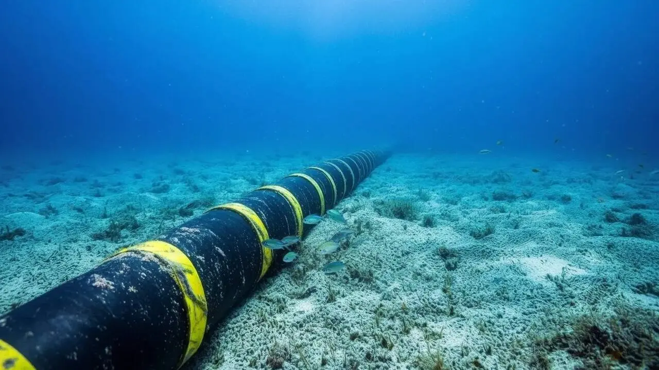 Detall dels tres cables submarins secrets de Google que connecten Am&egrave;rica i Europa millorant Internet global &mdash; Imagen generada por IA