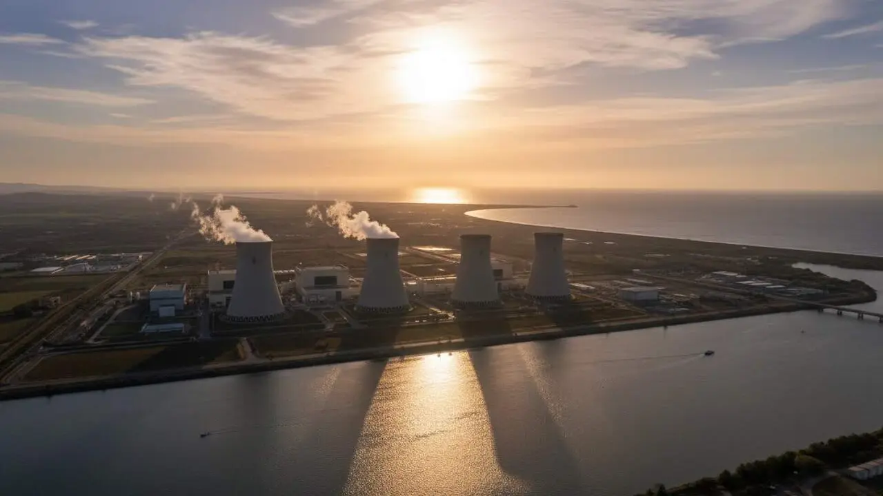 Central nuclear d'Asc&oacute; i Vandell&ograve;s a Tarragona amb proposta del PP per allargar-ne la vida &uacute;til i garantir energia segura &mdash; Imagen generada por IA