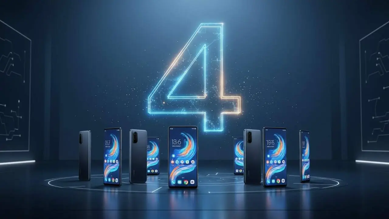 Interf&iacute;cie i noves funcions de HyperOS 4 per a m&ograve;bils Xiaomi i Redmi compatibles amb Android 17 &mdash; Imagen generada por IA