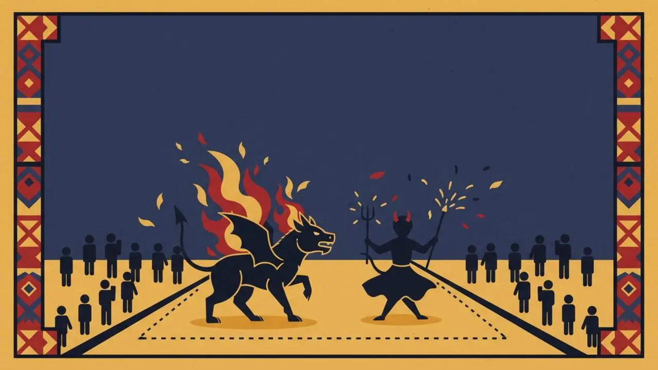 Correfoc de Santa Tecla de Tarragona 2026 amb consells per viure&rsquo;l segur i gaudir de la festa major tradicional &mdash; Imagen generada por IA