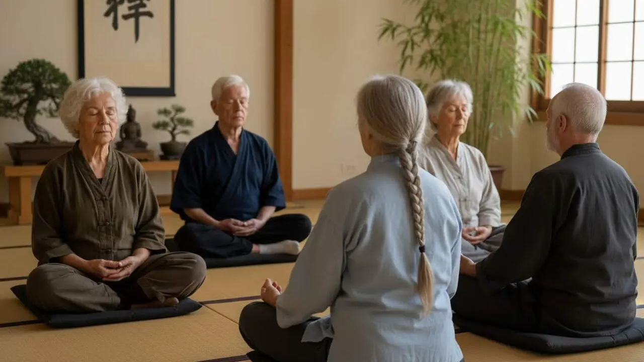  Taller de meditaci&oacute; per a gent gran a Valls per reduir tensions i fomentar el benestar cada dimecres - Imagen generada por IA 