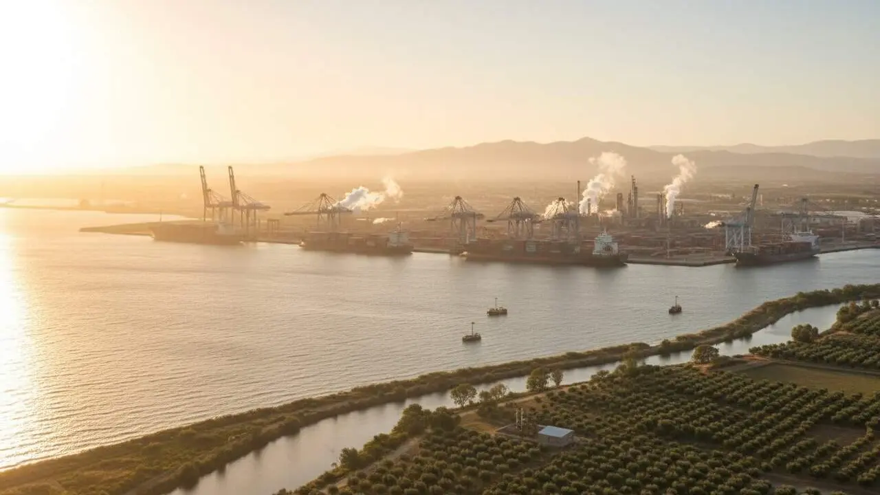  Comer&ccedil; exterior a Tarragona i l'Ebre creix un 2,1% al juny amb exportacions de m&eacute;s d'un mili&oacute; d'euros - Imagen generada por IA 