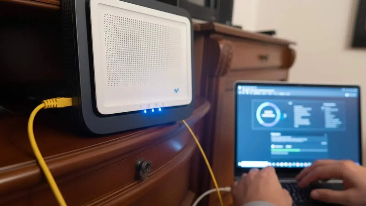 Dues maneres eficaces d&rsquo;actualitzar el router Movistar per optimitzar el rendiment i la seguretat del dispositiu &mdash; Imagen generada por IA