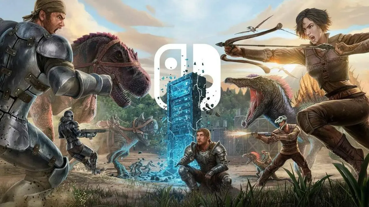 Ark a Nintendo Switch amb servidors oficials tancats el 31 d&rsquo;agost i opcions per continuar jugant en mode multijugador &mdash; Imagen generada por IA