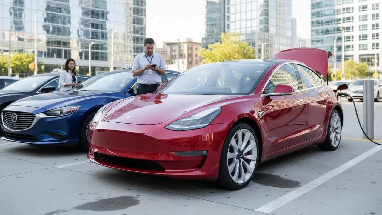  Taxistes es plantegen canviar el Tesla Model 3 pel nou Mazda 6e per autonomia, preu i confort aquesta setmana - Imagen generada por IA 