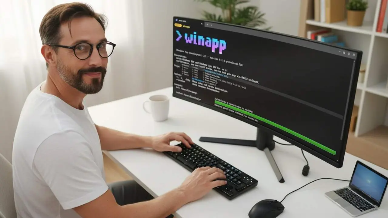  WinApp tutorial: crea aplicacions per a Windows en 5 passos sense necessitat de Visual Studio f&agrave;cilment - Imagen generada por IA 