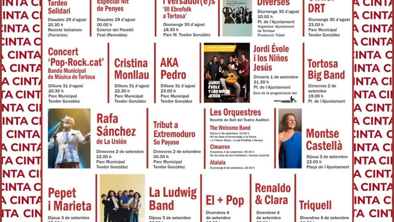  Festa i m&uacute;sica en directe a la Cinta 2026 amb el Tardeo Solidari i Happy Star On Tour a Tortosa - Imagen de la Fuente 