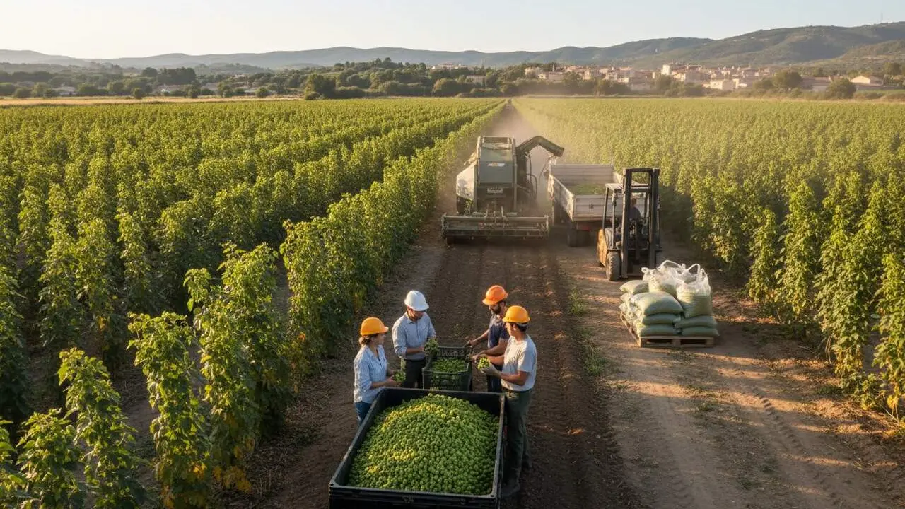 Prades i Damm impulsant l&rsquo;agricultura regenerativa amb m&eacute;s de 7 tones de ll&uacute;pol a Tarragona &mdash; Imagen generada por IA