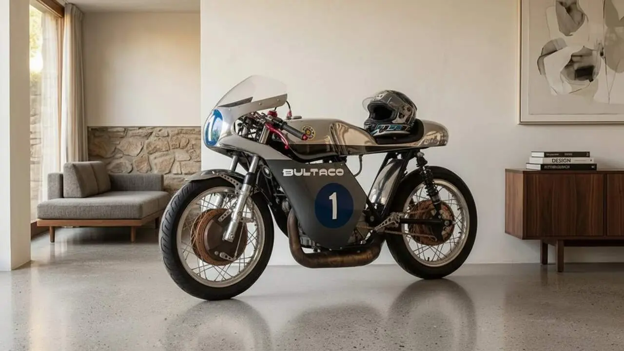  Bultaco TSS 350 nova moto de competici&oacute; en s&egrave;rie limitada per a circuit i pilotatge professional - Imagen generada por IA 