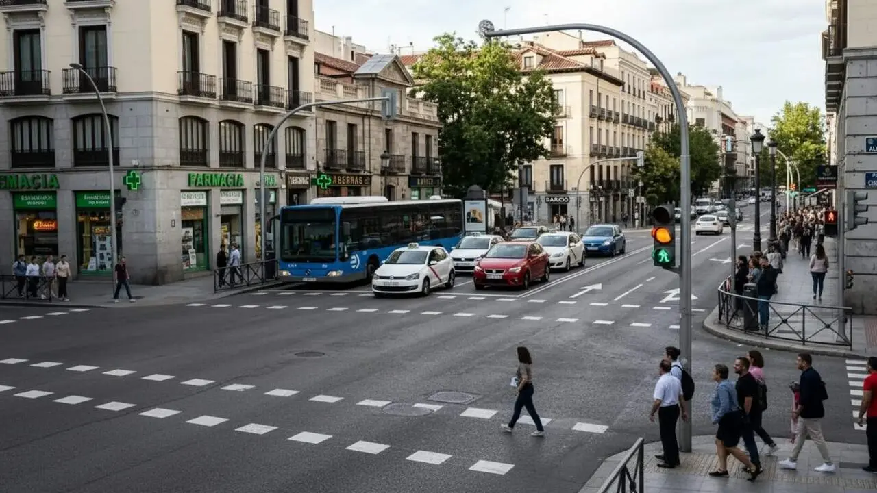 Canvi en el funcionament dels sem&agrave;fors per a millorar la seguretat dels vianants des de l&rsquo;1 d&rsquo;octubre segons la DGT &mdash; Imagen generada por IA