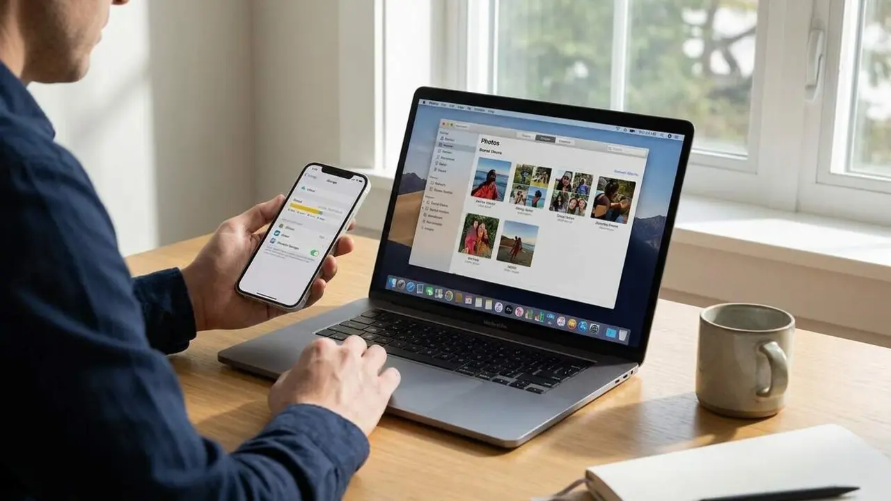  Canvi d'iOS 27 que fa que els &agrave;lbums compartits utilitzin espai d'iCloud mantenint la qualitat original de fotos i v&iacute;deos - Imagen generada por IA 