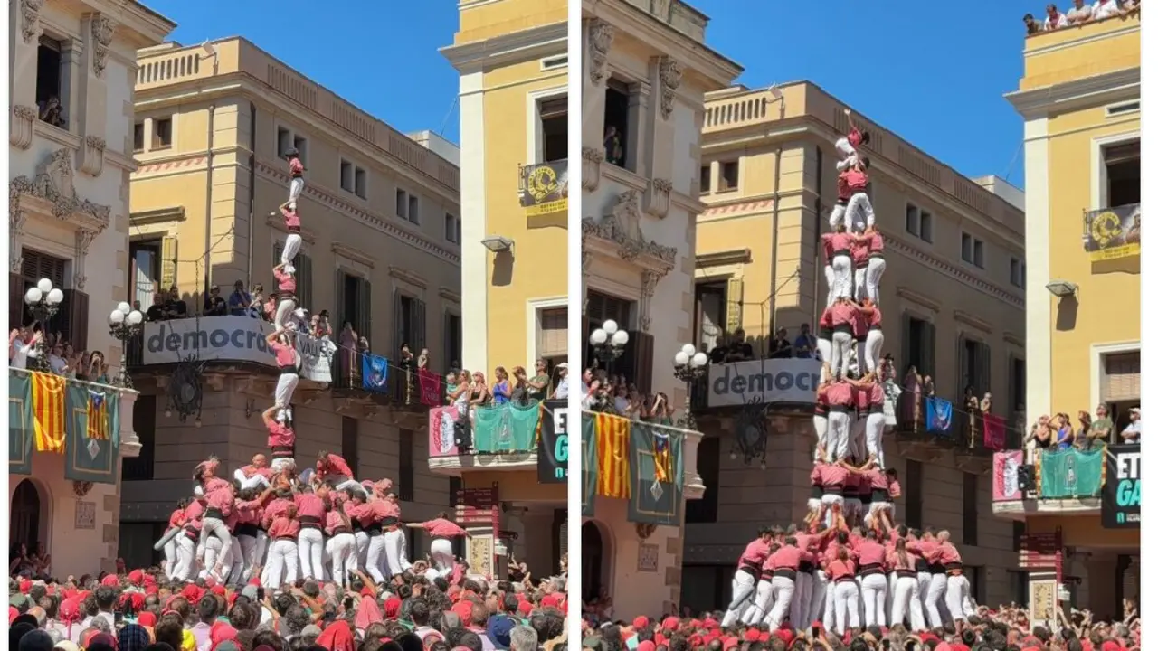 Sant F&egrave;lix celebra la millor diada de la hist&ograve;ria amb 13 castells de gamma extra descarregats i un pilar in&egrave;dit &mdash; Imagen X @collavella