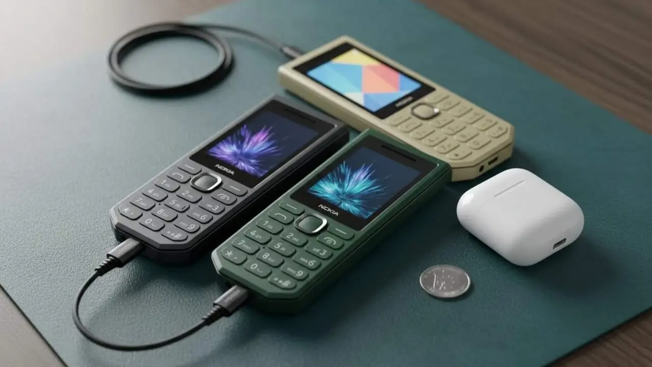  Nokia 300 Charge amb bateria de llarga durada i c&agrave;rrega per a altres dispositius m&ograve;bils en un disseny resistent - Imagen generada por IA 