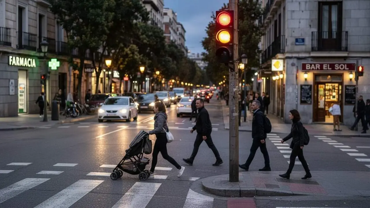  Canvi de normativa DGT sense passar sem&agrave;fors en &agrave;mbar a partir de l'1 d'octubre per millorar la seguretat vi&agrave;ria urbana - Imagen generada por IA 